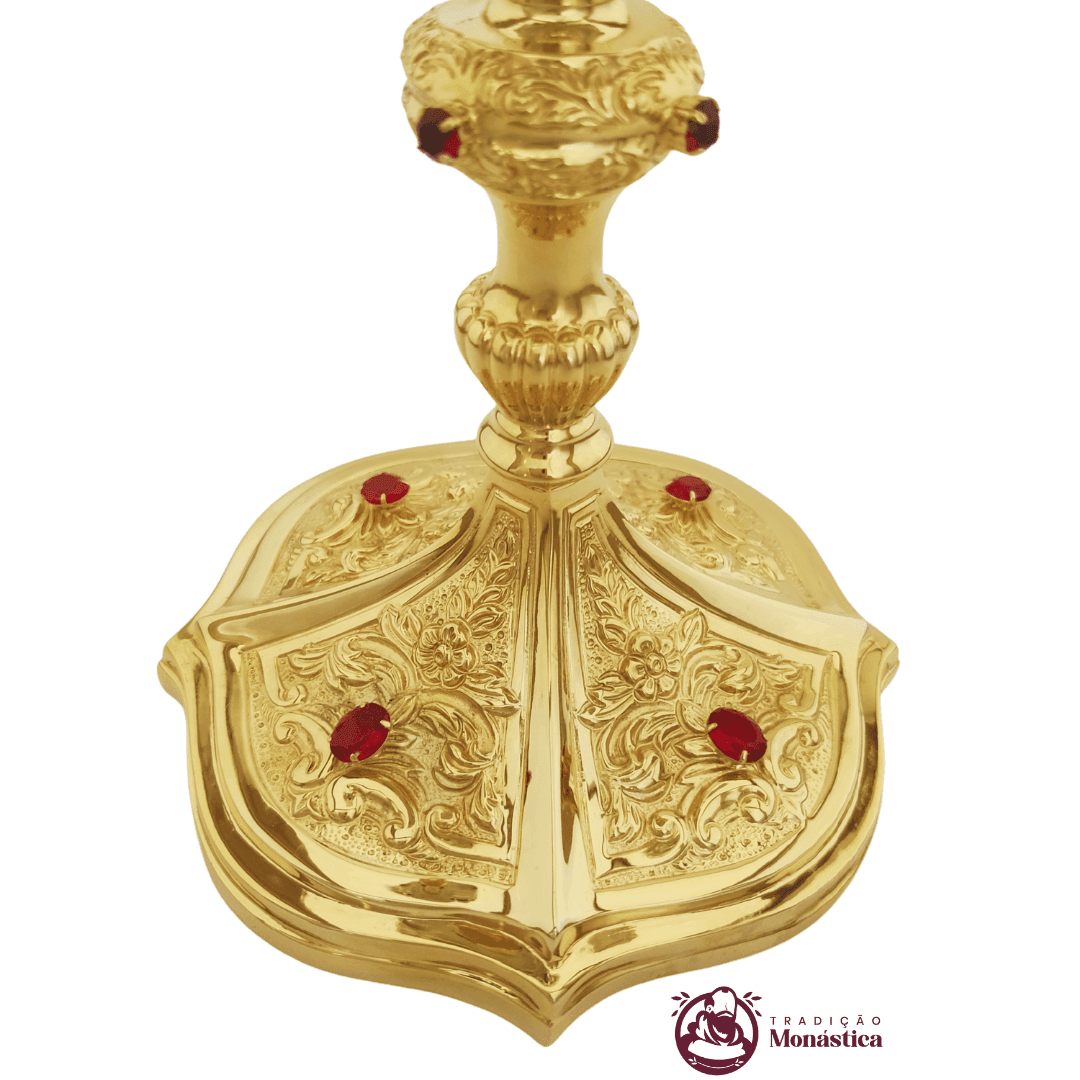 Âmbula Trabalhada com Banho de Ouro - para Igreja Católica  - 2