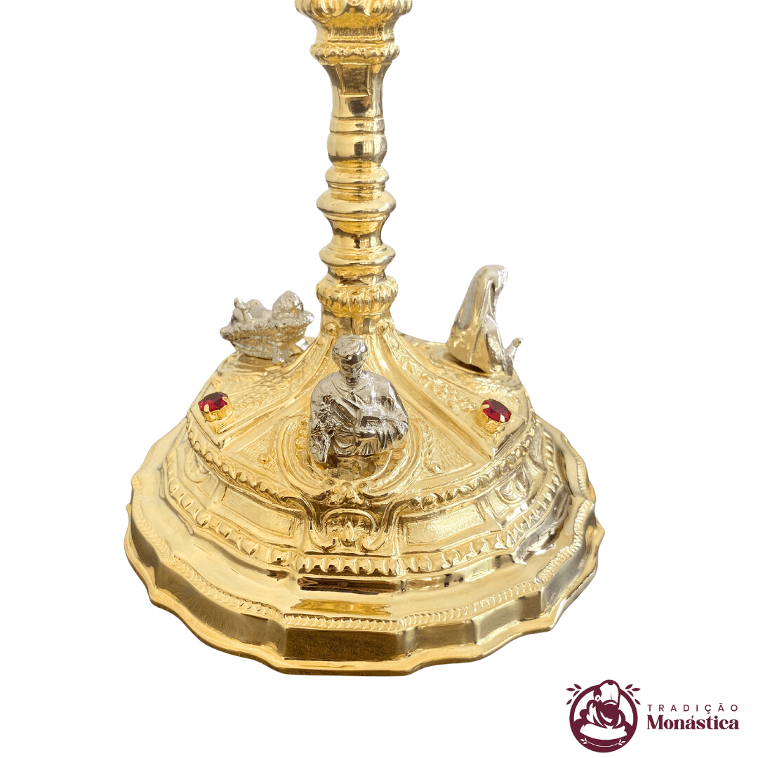 Cálice Barroco Banhado em Ouro - Sagrada Família - 7