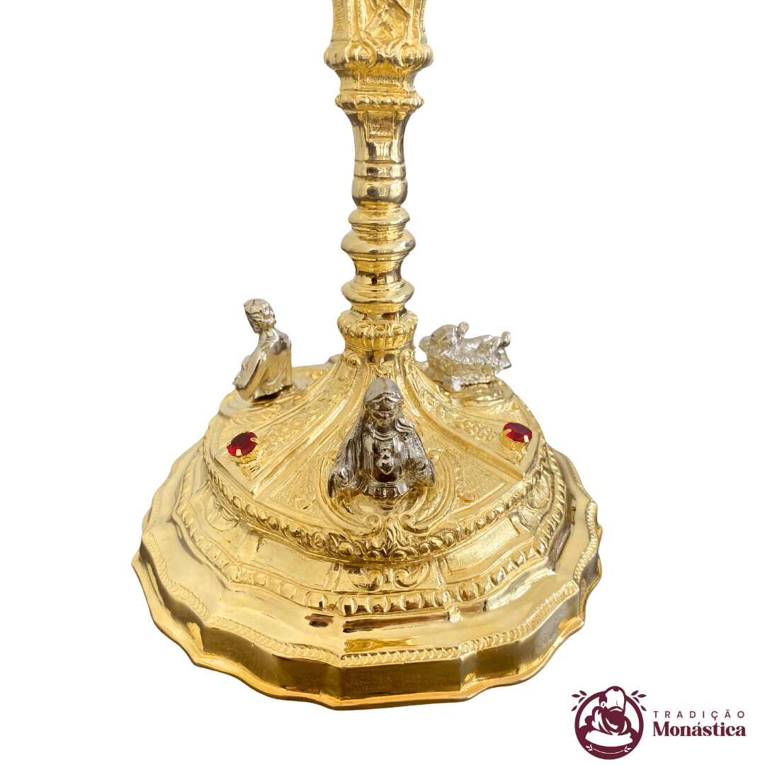 Cálice Barroco Banhado em Ouro - Sagrada Família - 8