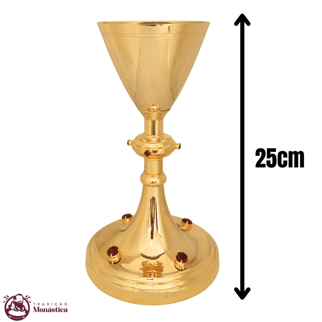Cálice Banhado em Ouro com Detalhes em Pedras  - 4