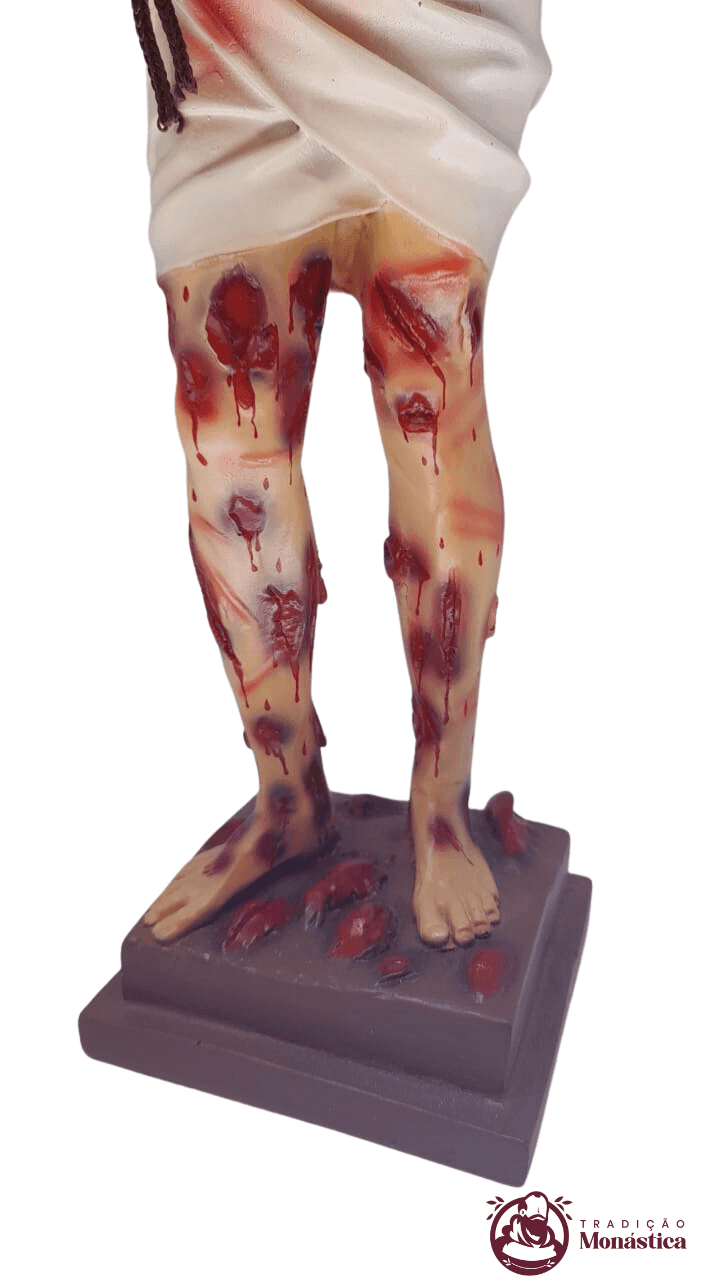Imagem feita de Resina de Jesus Flagelado - 90cm   - 4