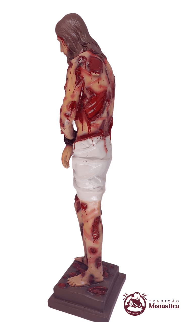Imagem feita de Resina de Jesus Flagelado - 90cm   - 6