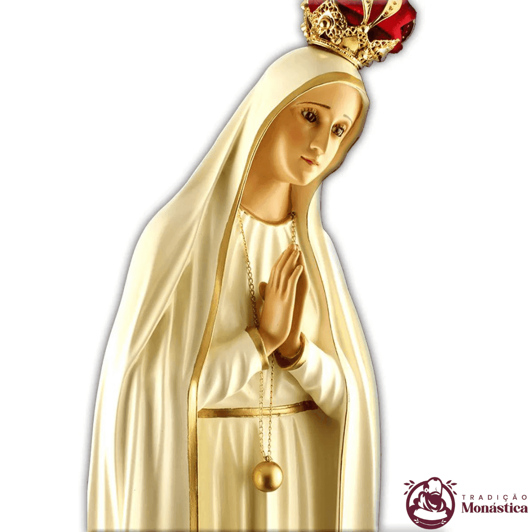 Imagem Escultura Nossa Senhora de Fátima 70cm - 3