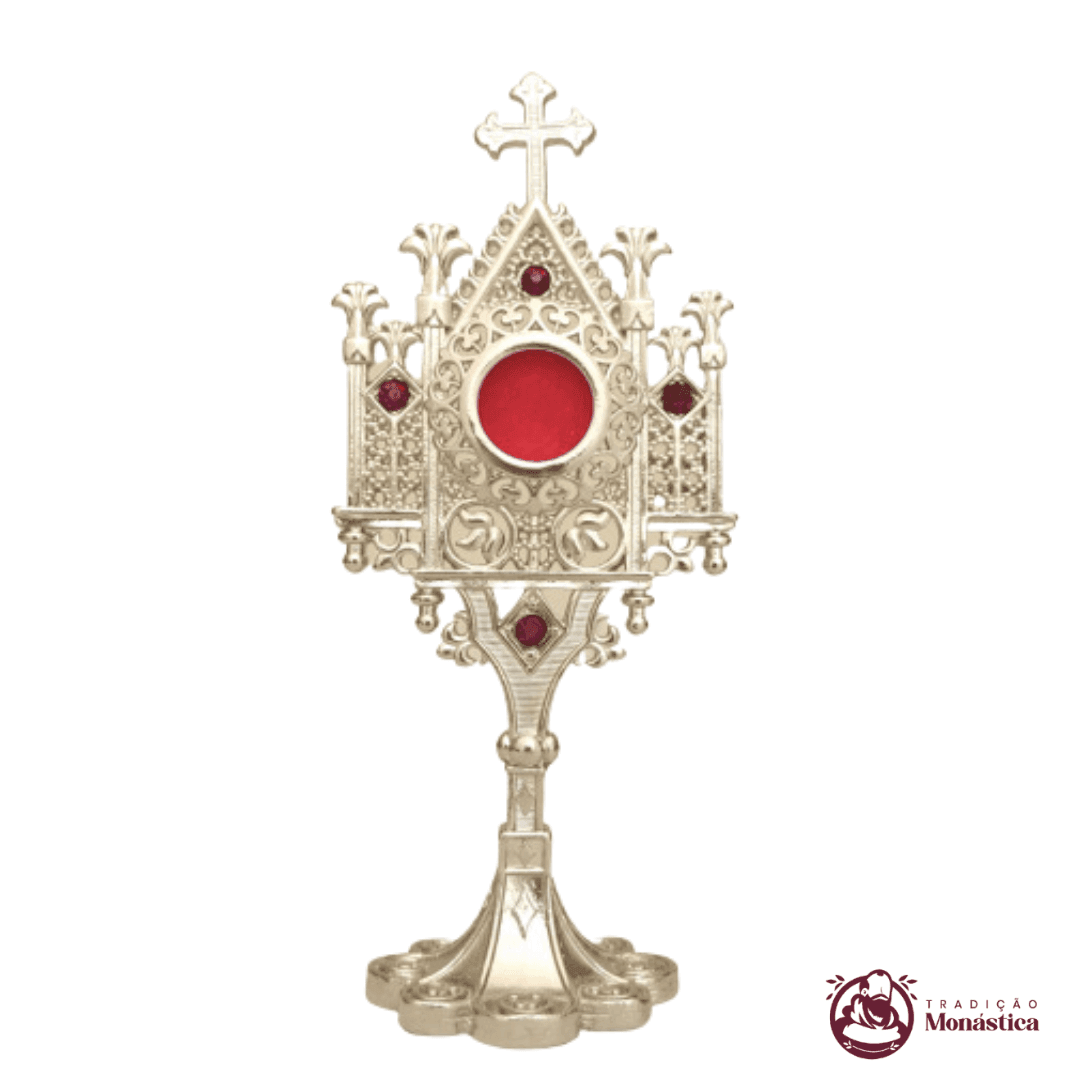 Relicário Pequeno estilo Gótico Níquel - 02 - 1