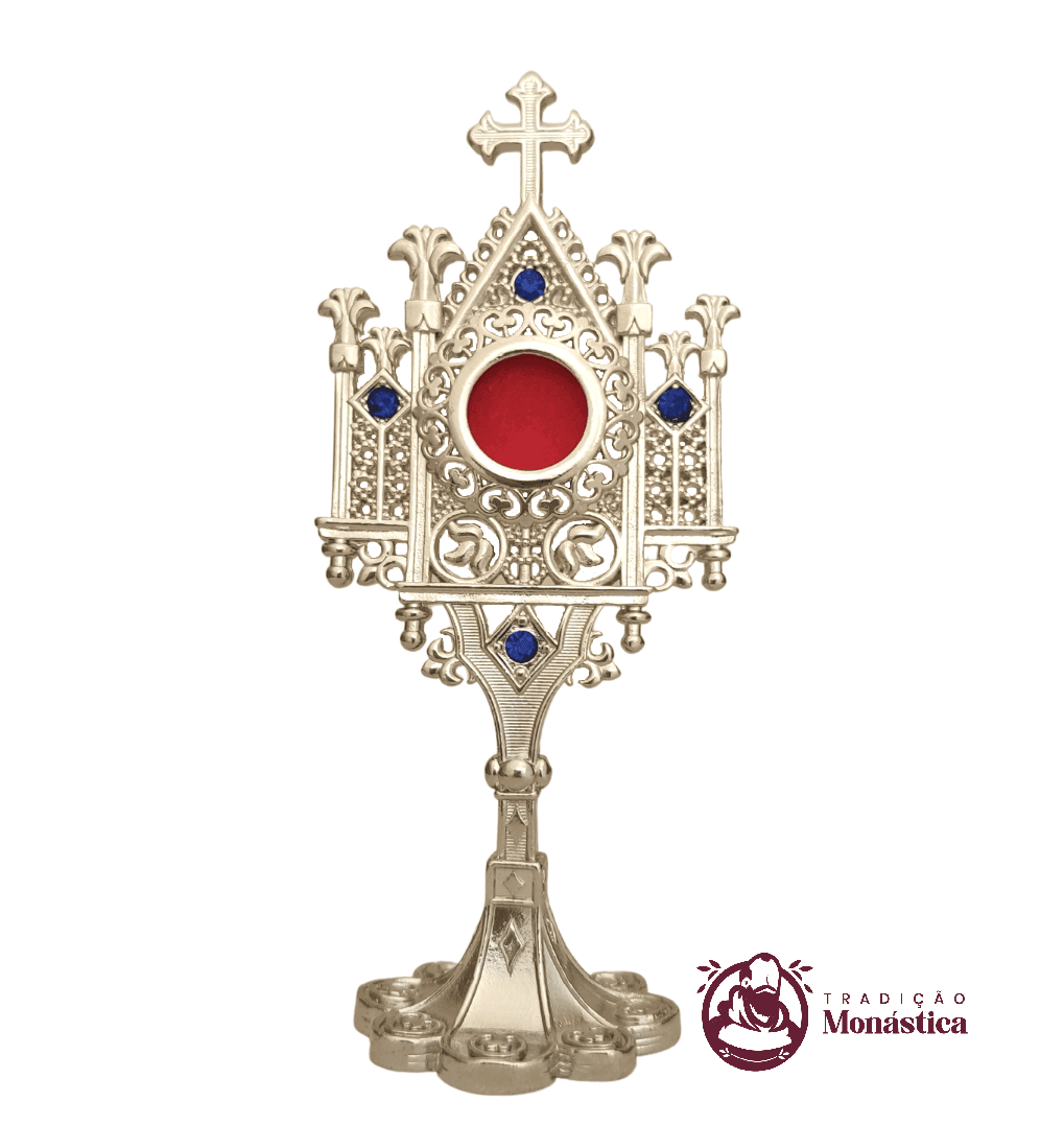 Relicário Pequeno estilo Gótico Níquel - 02 - 3