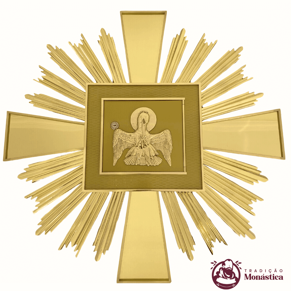 Sacrário Raiado com Aplique Pelicano - para Embutir na Parede - 1