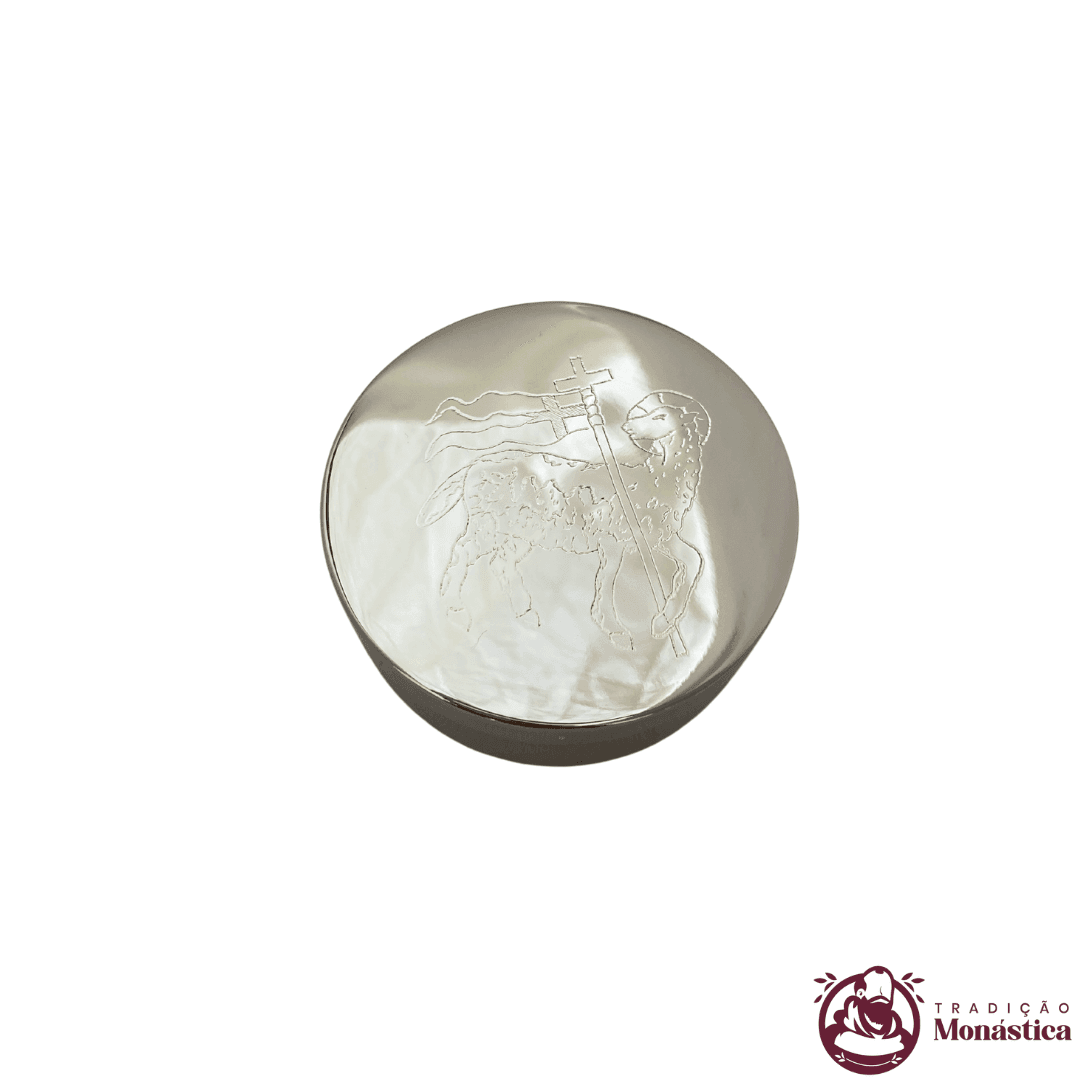 Teca para Hóstia de 7cm - Banhada em Níquel   - 2