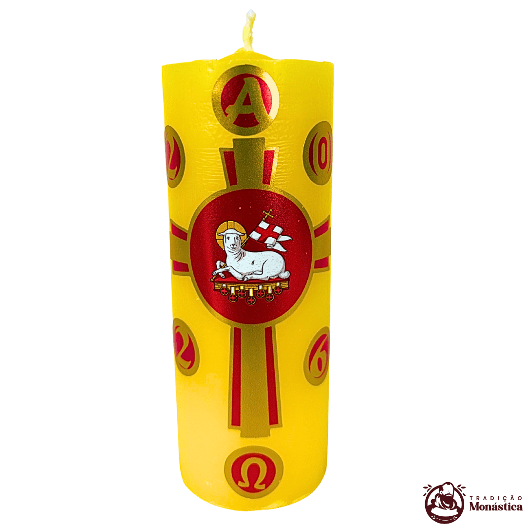 Vela Mini Círio da Família - 13,5x5cm - Cordeiro   - 2