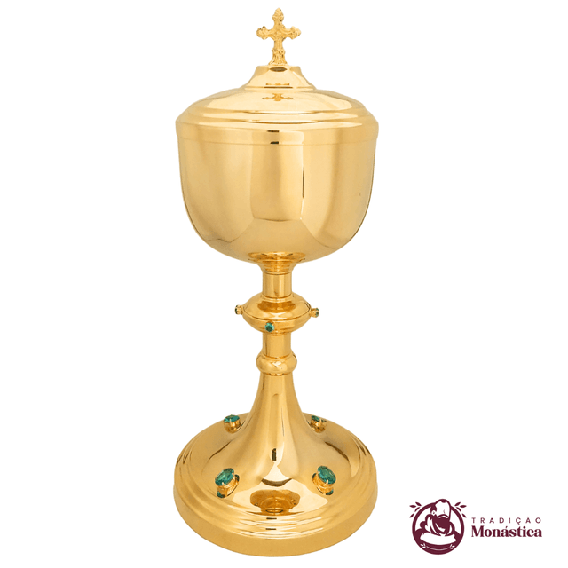 Âmbula com Detalhes em Pedras - Banhada em Ouro