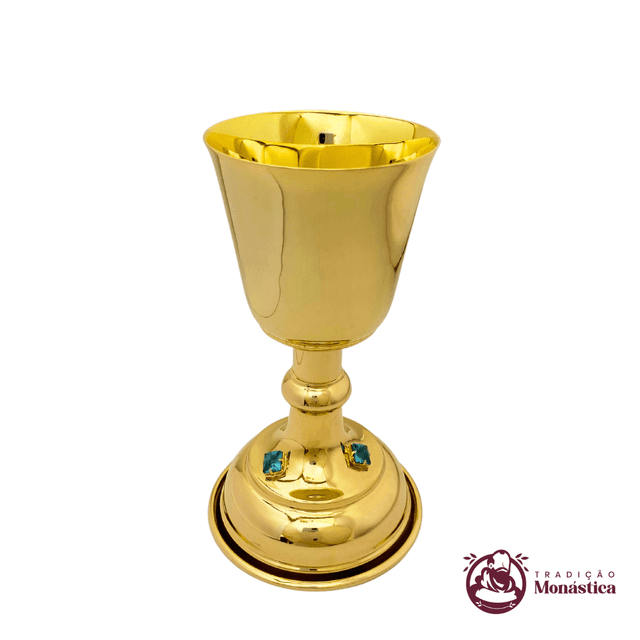 Cálice com Detalhes em Pedras Azuis - Pequeno