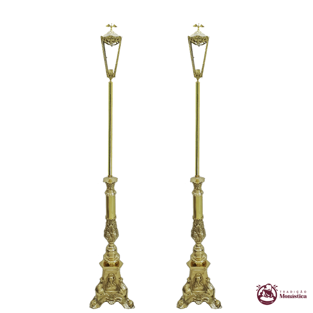 Conjunto de Tochas para Procissão - Base Jesus, Maria e José