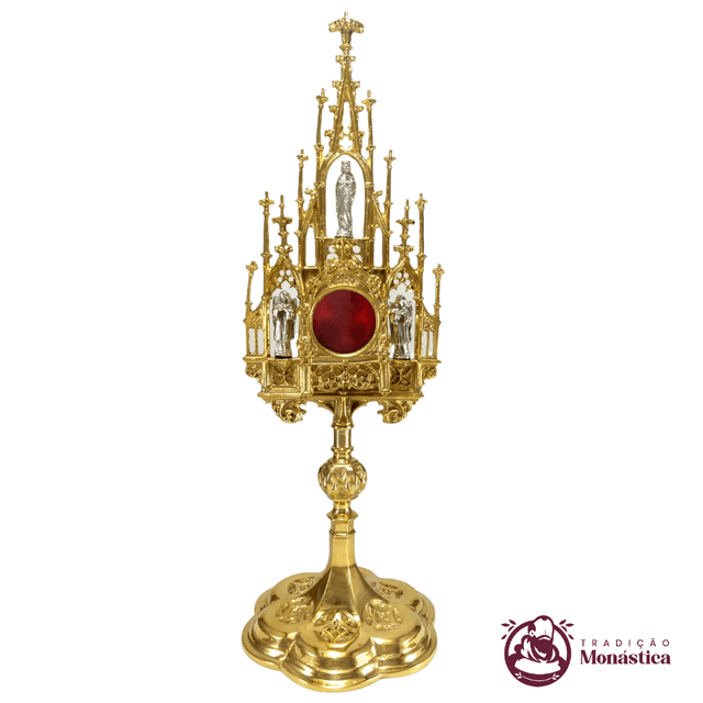 Relicário de Bronze Dourado estilo Gótico - 38cm