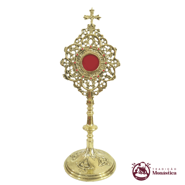 Relicário Católico de Bronze Trabalhado - 32cm