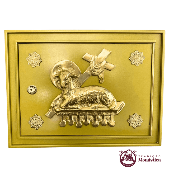 Sacrário tamanho Médio com Aplique de Cordeiro