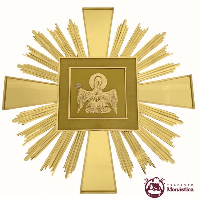 Sacrário Raiado com Aplique Pelicano - para Embutir na Parede