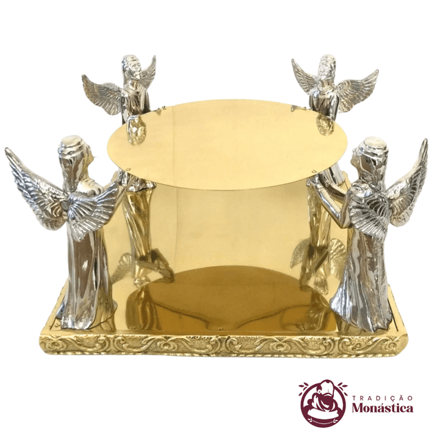 Suporte para Ostensório com Anjos - Base - 18cm de Altura