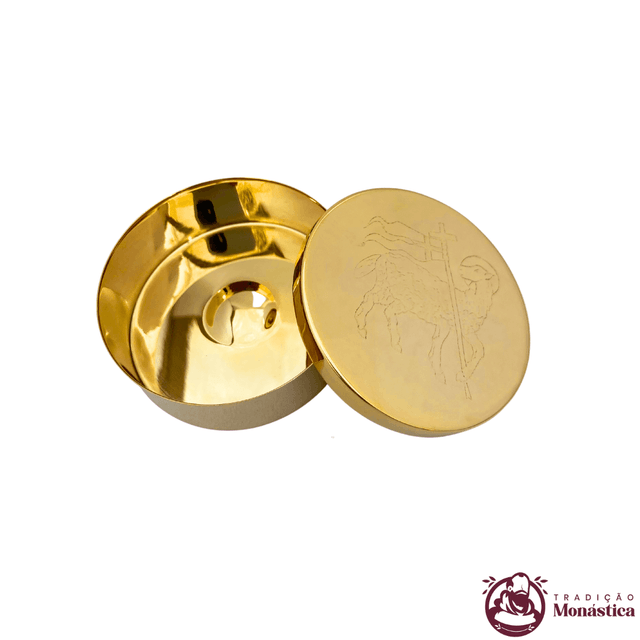 Teca para Hóstia de 5cm - Banhada em Ouro