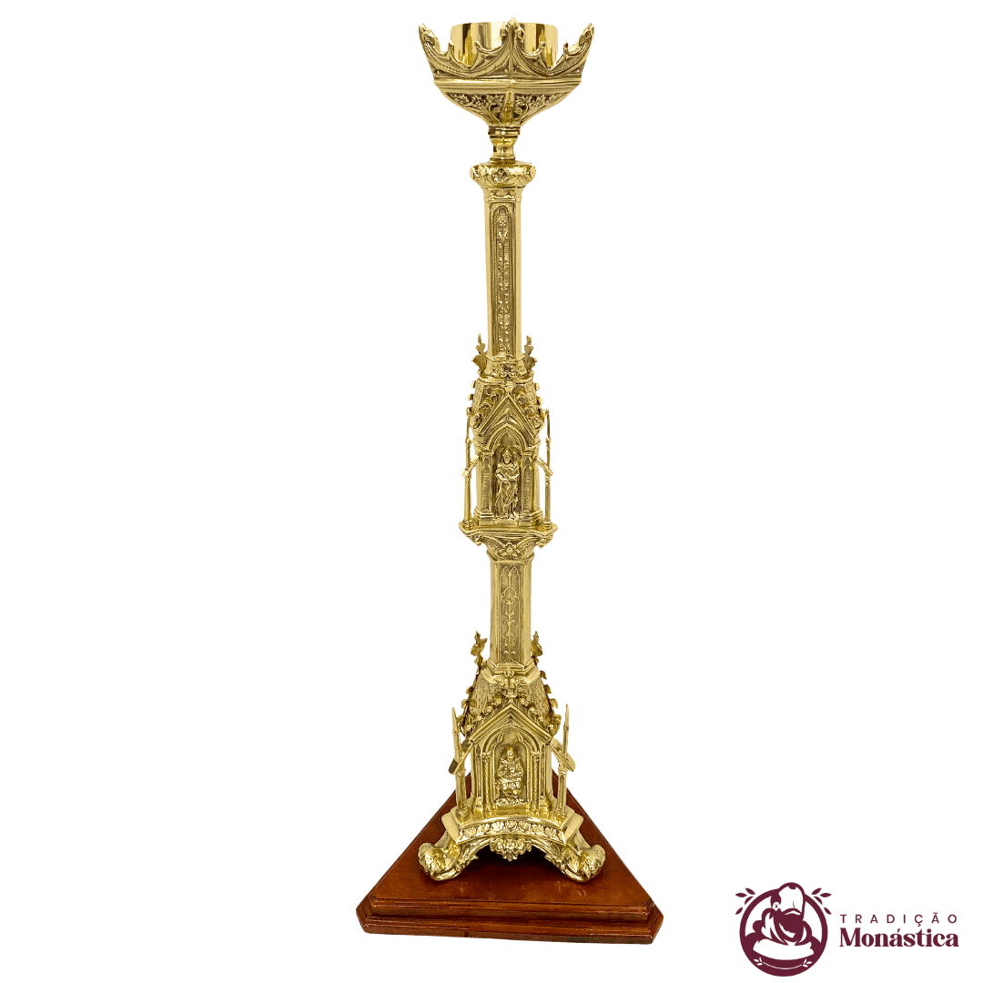 Castiçal para Coroa do Advento e Círio - 2 Em 1 - Gótica - 5