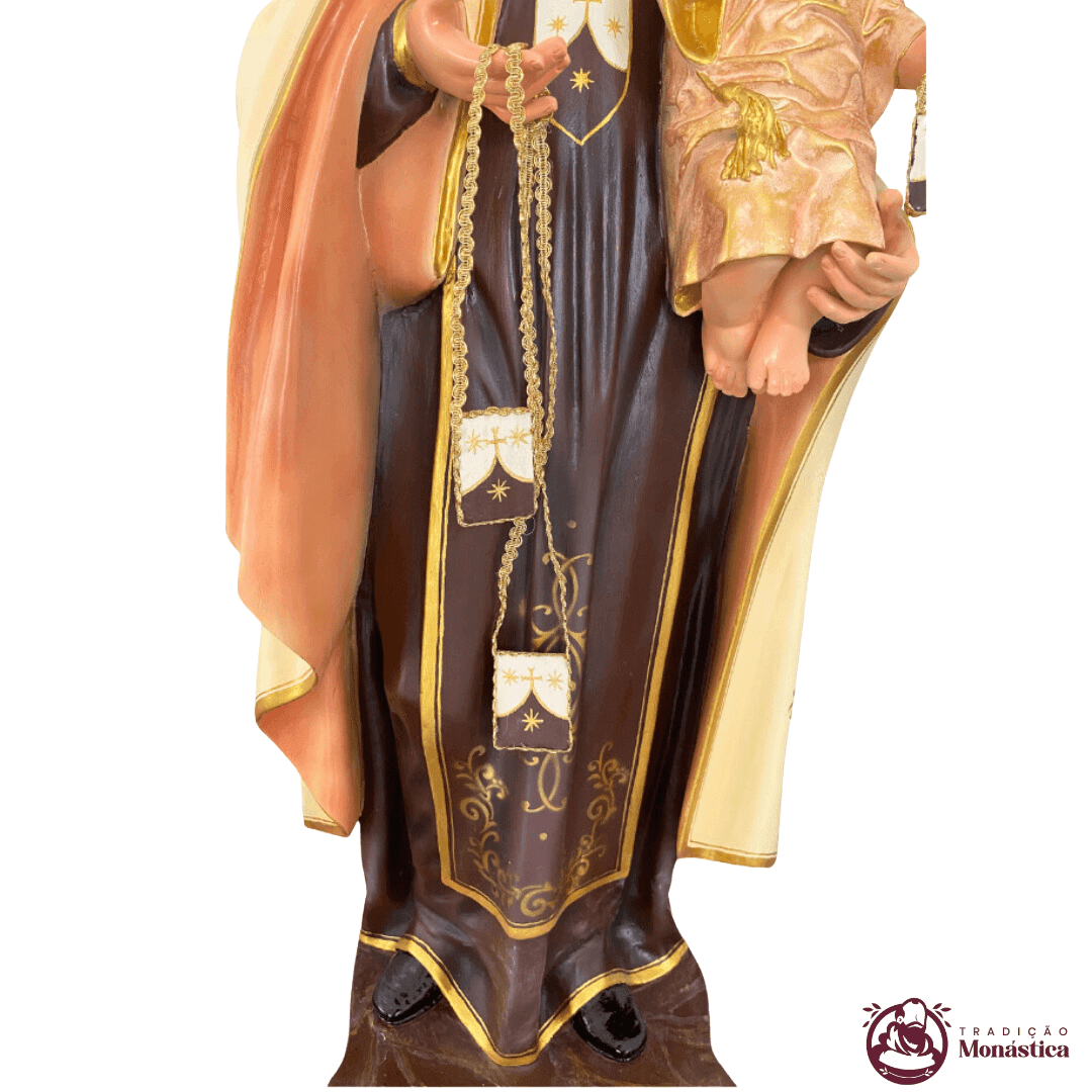 Imagem de Nossa Senhora do Carmo com 80cm - feita em Resina - 5