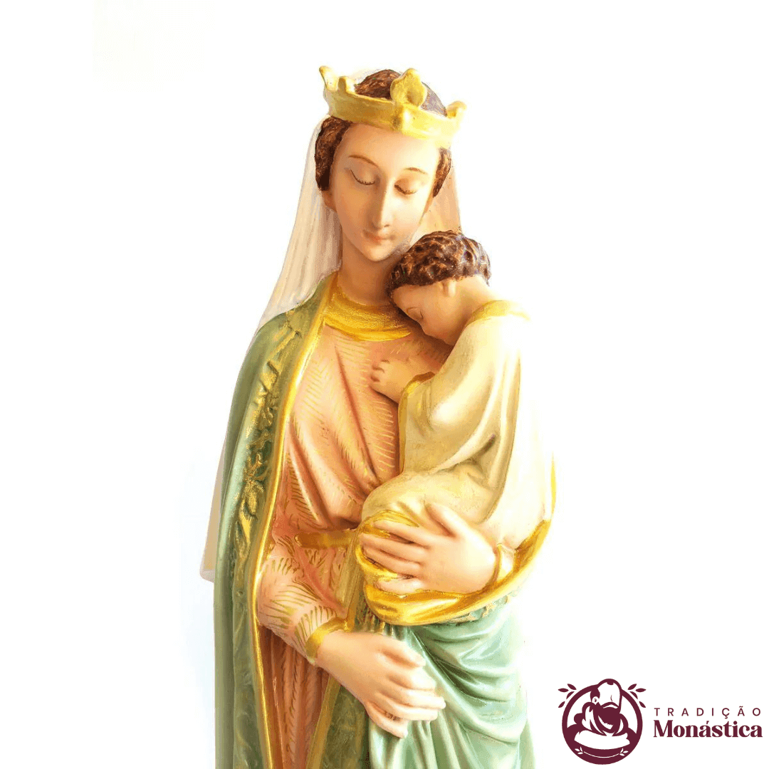 Imagem Escultura Nossa Senhora da Sabedoria Policromada - 40cm - 2