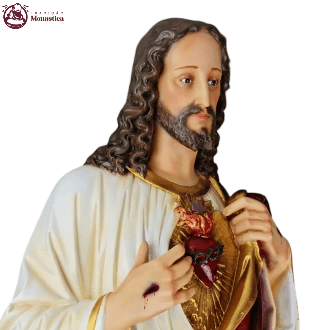 Imagem Sagrado Coração de Jesus com 85cm - 3