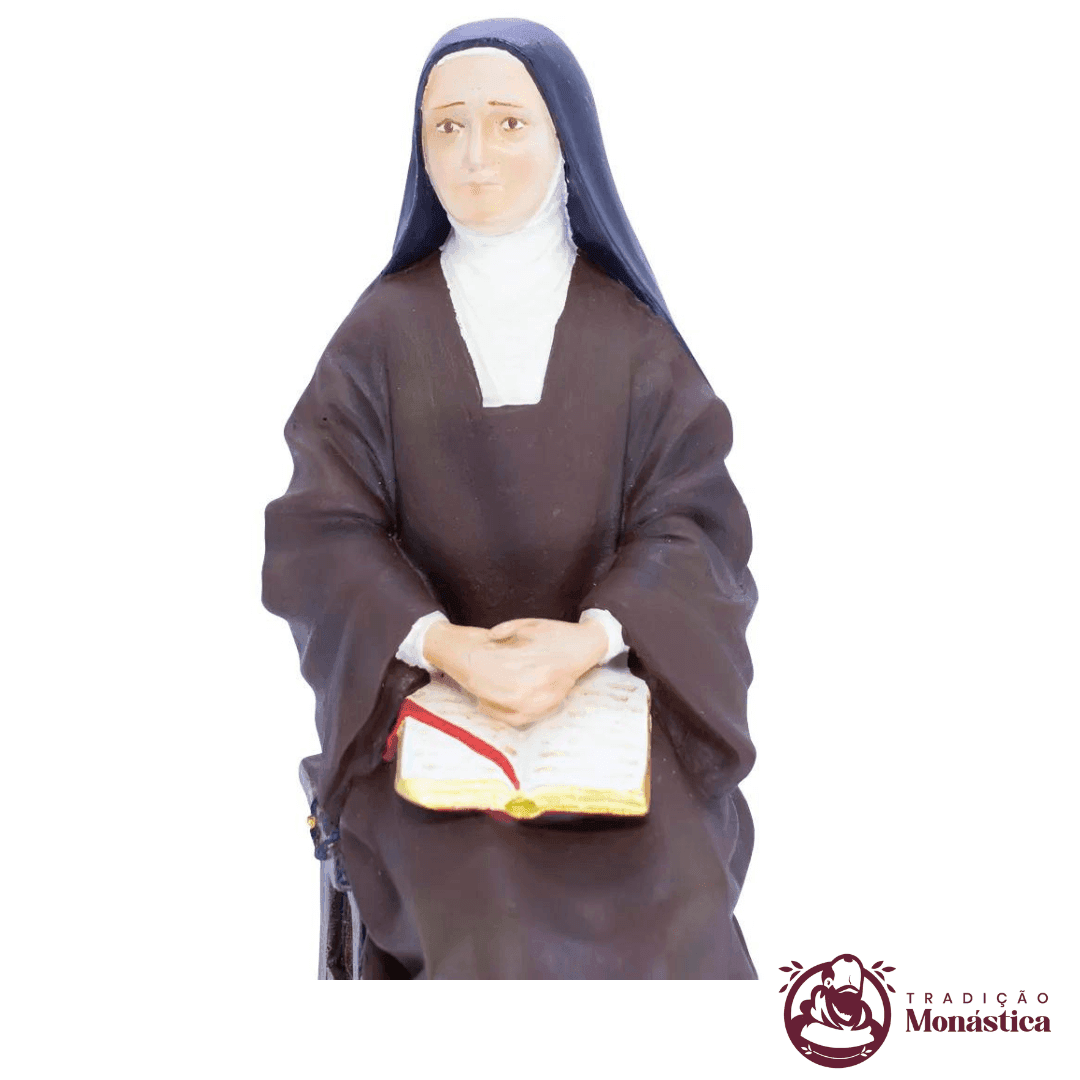 Imagem Santa Teresinha do Menino Jesus Sentada Policromada - 2