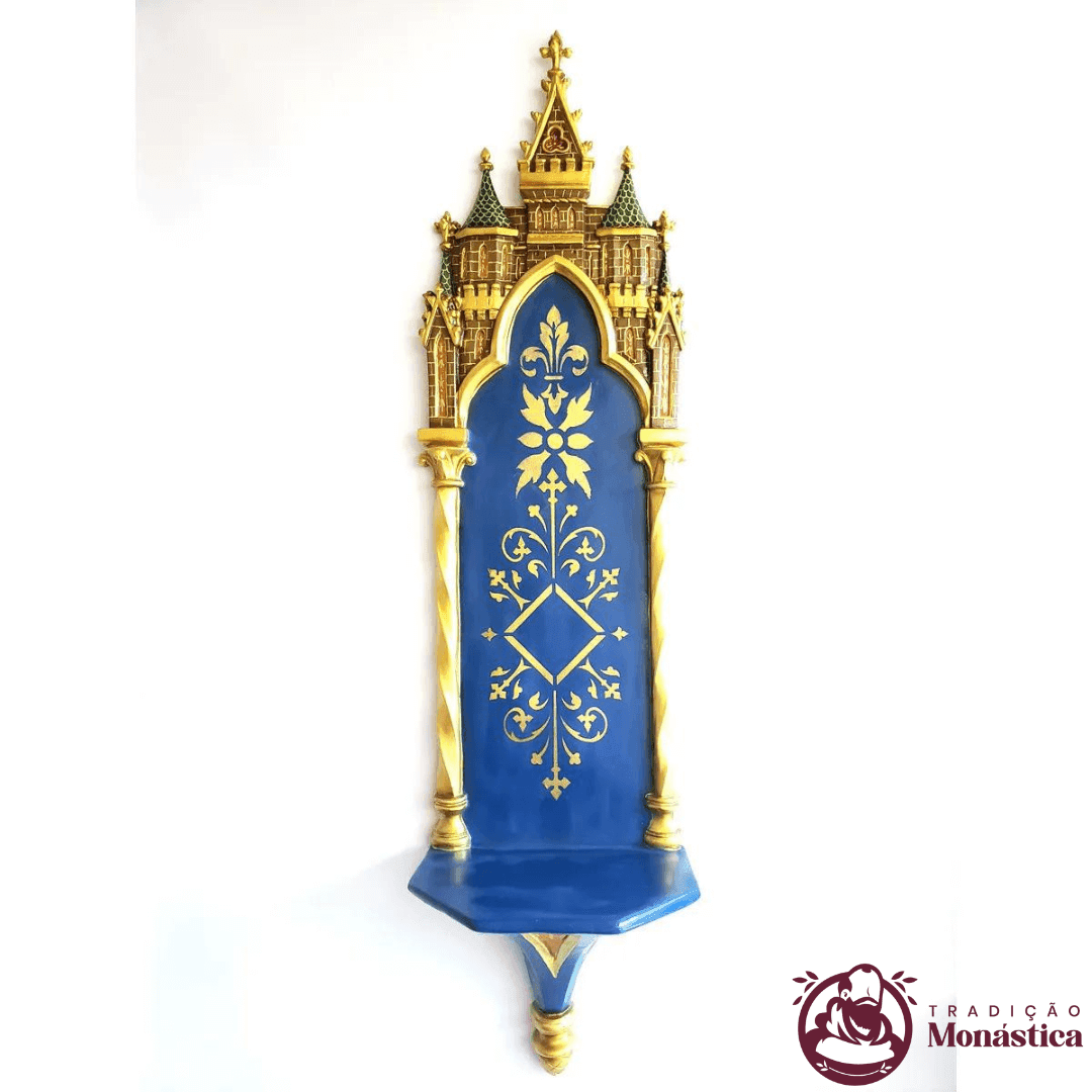 Oratório Peanha Gótica Castelo 90cm Policromada - 1