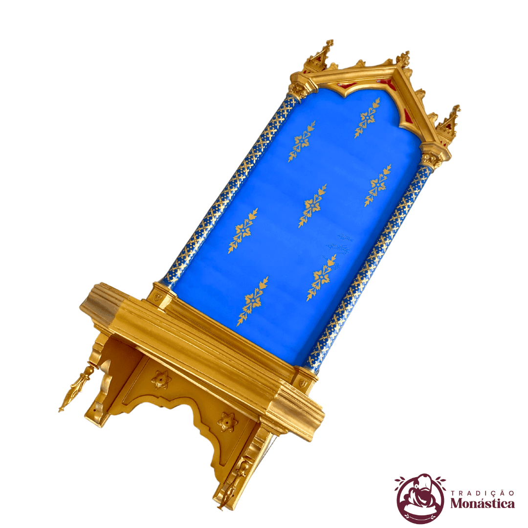 Peanha Oratório Gótico 130cm Azul - 3