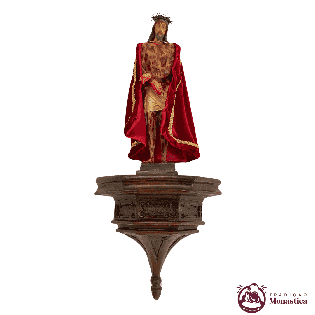 Peanha feita de Resina tom Madeira para Imagem de 70cm à 1metro Peanha feita de Resina tom Madeira para Imagem de 70cm à 1metro