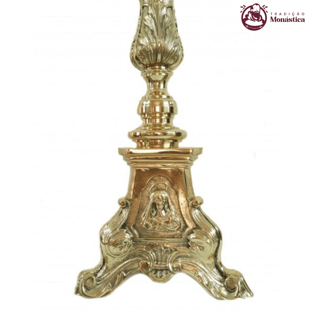 Castiçal Para Círio e Vela De Altar - Jesus, Maria e José - 4