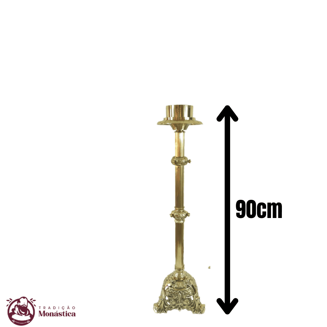 Castiçal Coroa Do Advento, Círio e Vela De Altar - 3 Em 1 - Pequena - 3