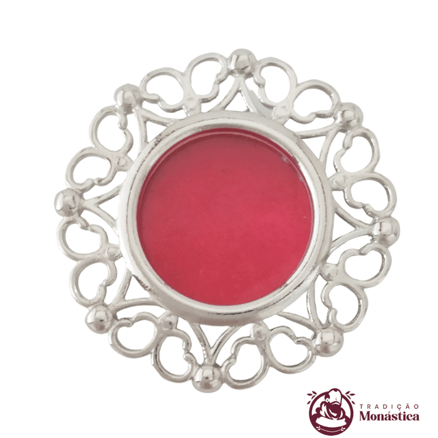 Teca Grande para Relíquia de Santos Niquelada - Prata -TE12 Teca Grande para Relíquia de Santos Niquelada - Prata -TE12