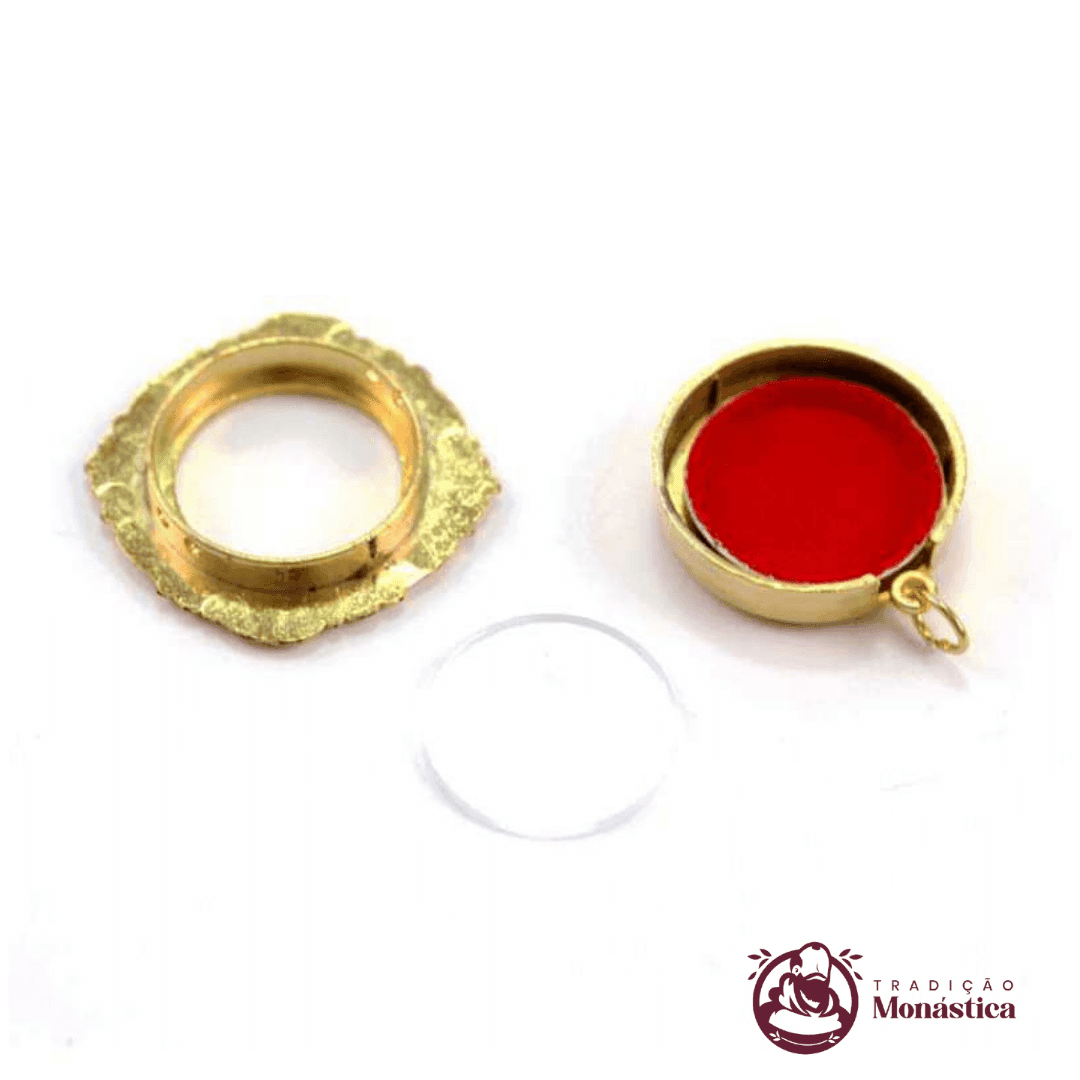 Teca para Relíquia de Santos Banhado a Ouro - TE01 - 3