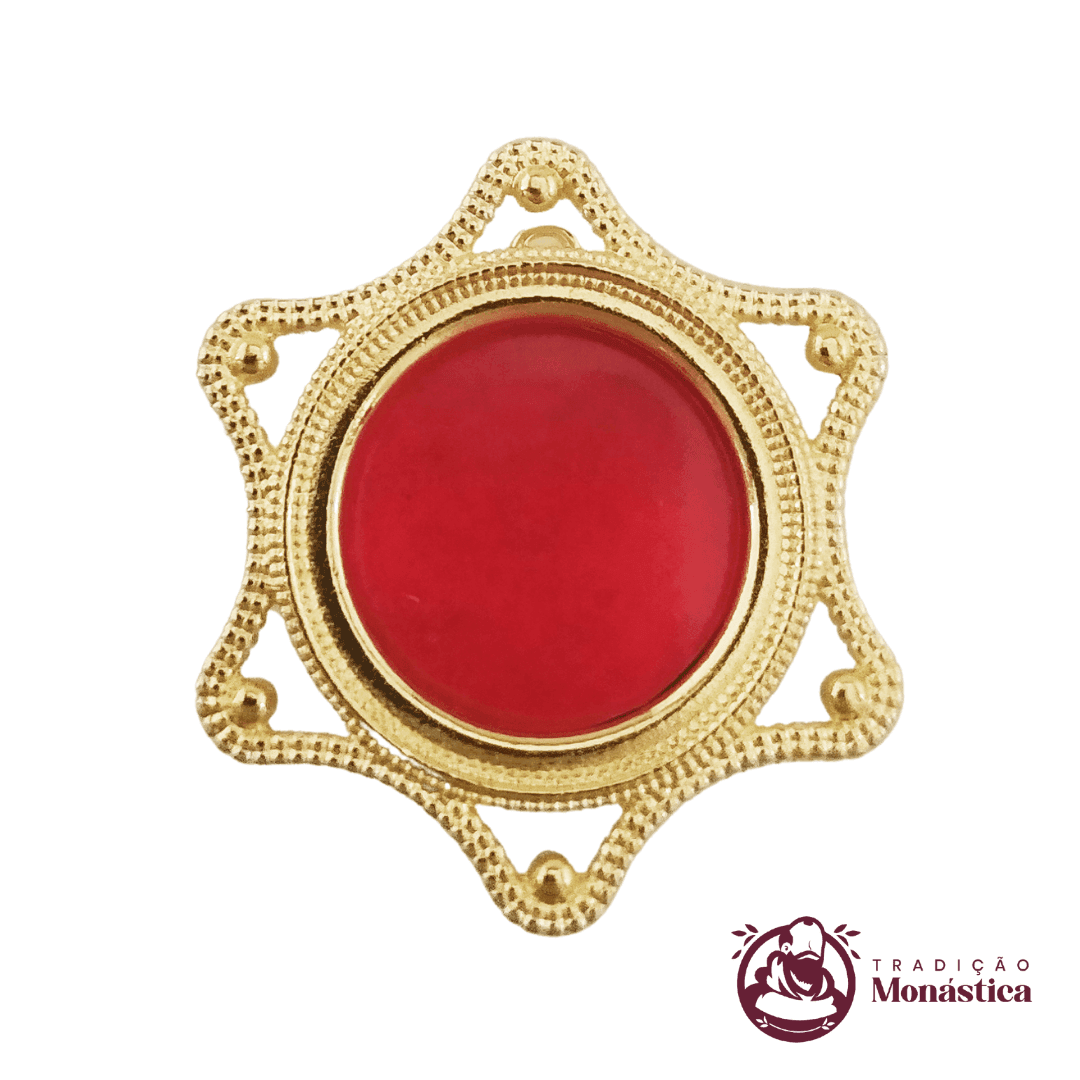 Teca para Relíquia de Santos Banhado a Ouro -TE07 - 1