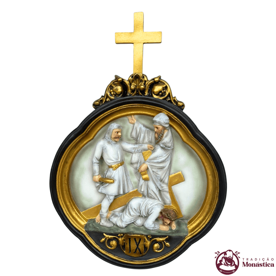 Via Sacra Feita em Resina com 15 Estações - Branco - 9