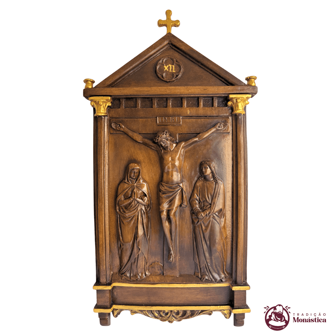 Via Sacra feita em Resina com 15 Estações - Madeira Romana - 13